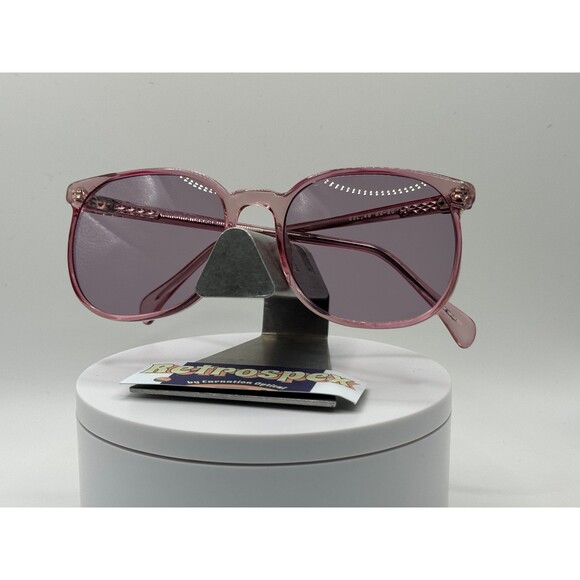 Vintage Oversize Sunglasses NOS Preppy Pink Solid Lens Pink Frame 80s-90s Retro main image 7